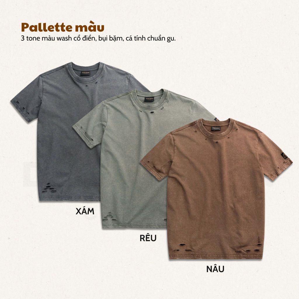Áo Thun Wash Nam Dustyman Ravel Regular Fit T861