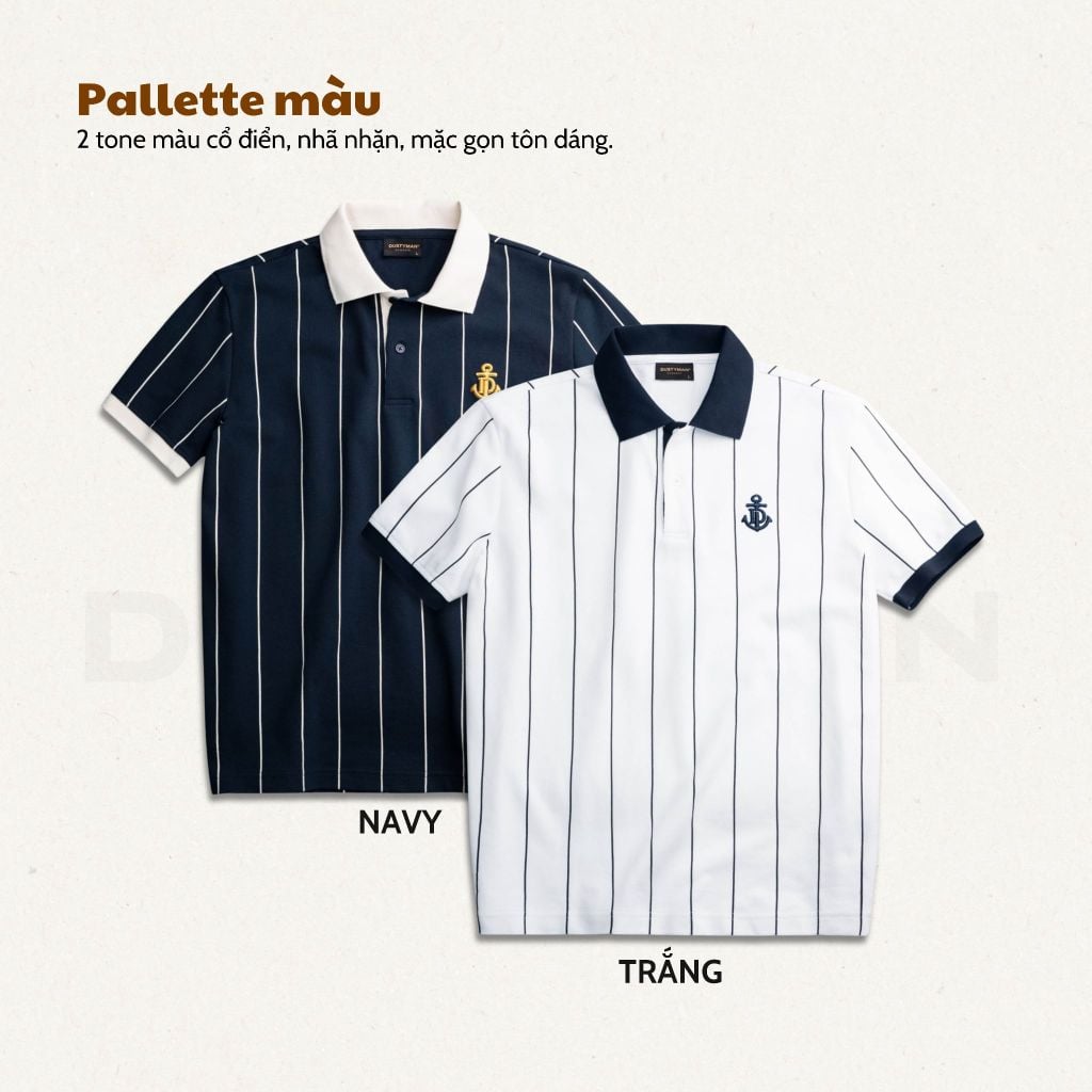 Áo Polo Sọc Nam Sail Dustyman Regular Fit PL101