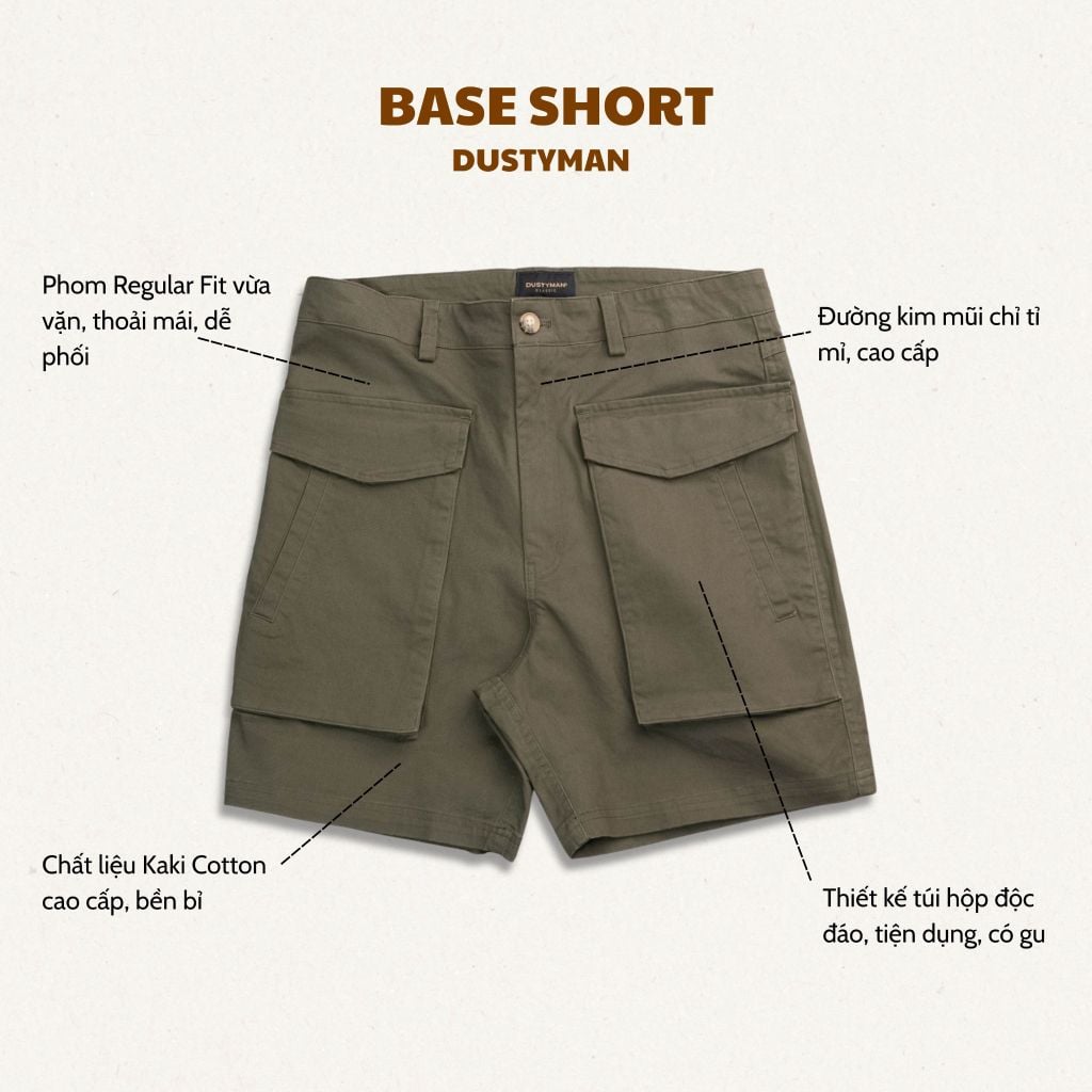 Quần Short Nam Dustyman Base Regular Fit SH604