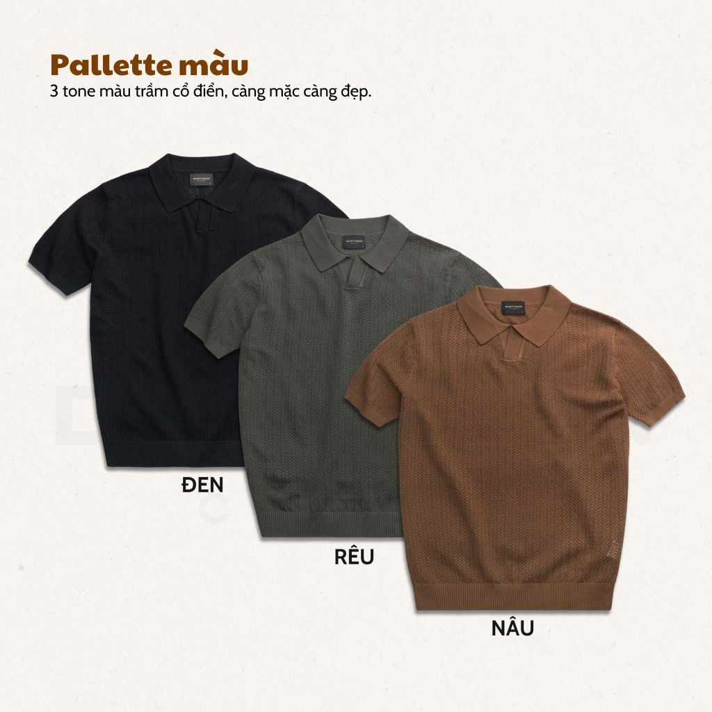 Áo Polo Sợi Dệt Kim Nhãn Dustyman Heritage Regular Fit DK820