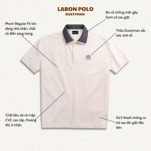  LARON POLO | VẢI CÁ MẬP CVC | REGULAR FIT | PL670 