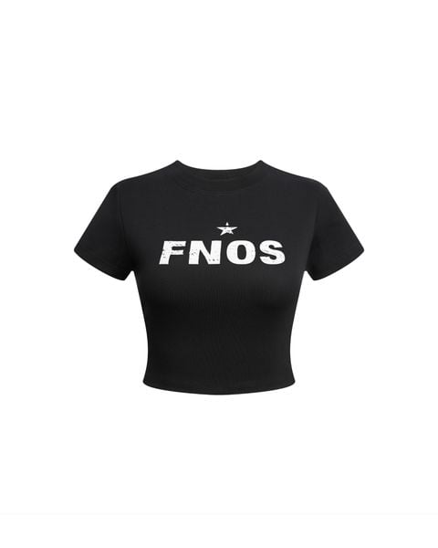  TBT4 - FNOS BASIC CROPTOP - BLACK 
