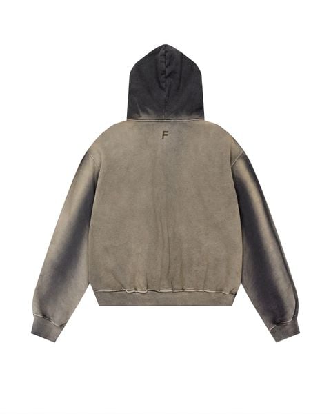  HD8 - 'INTROVERSE' DOUBLE ZIP HOODIE - SAND WASH 