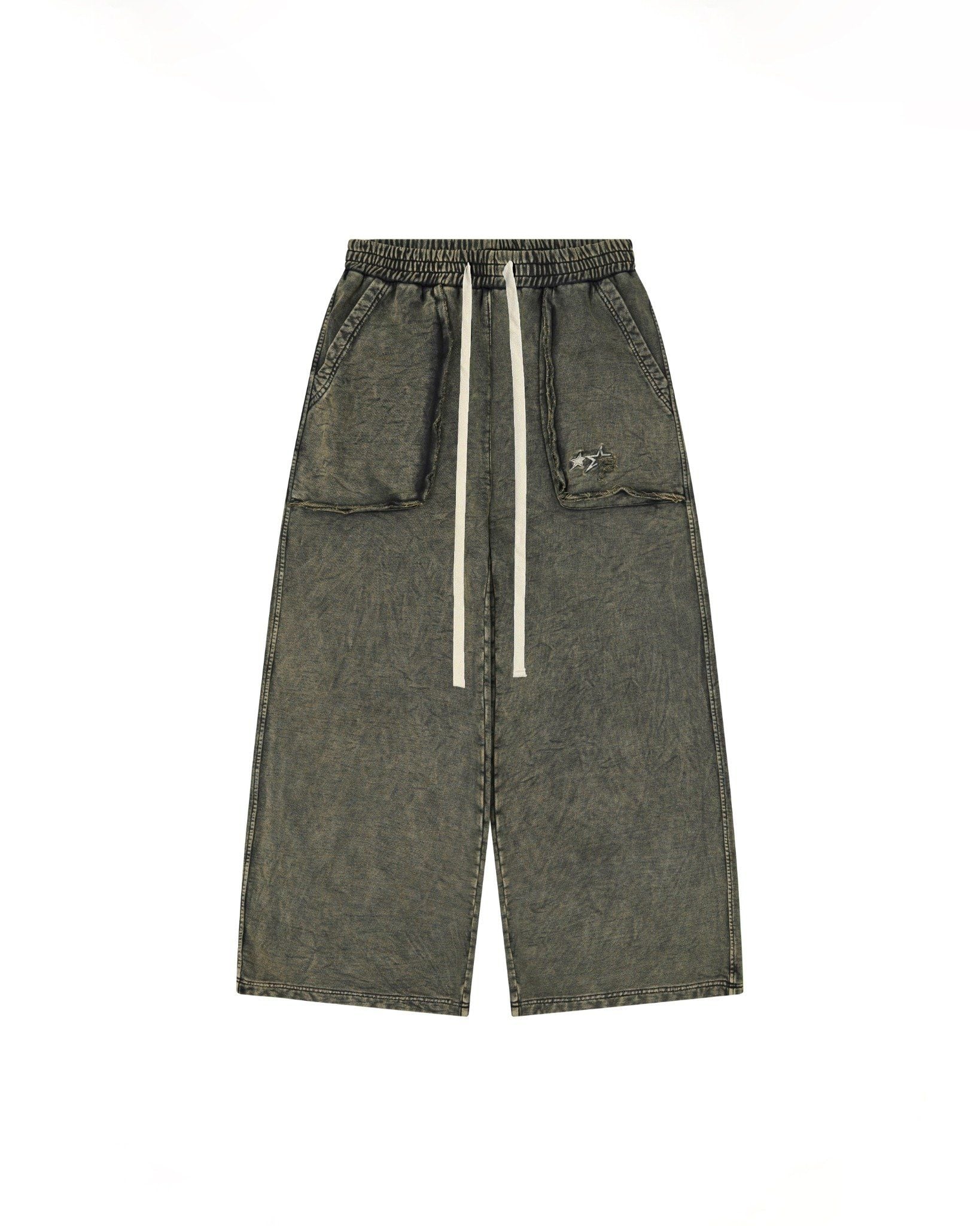  JGW4 - FNOS RÉVOLTE WASHED PANTS - OLIVE 