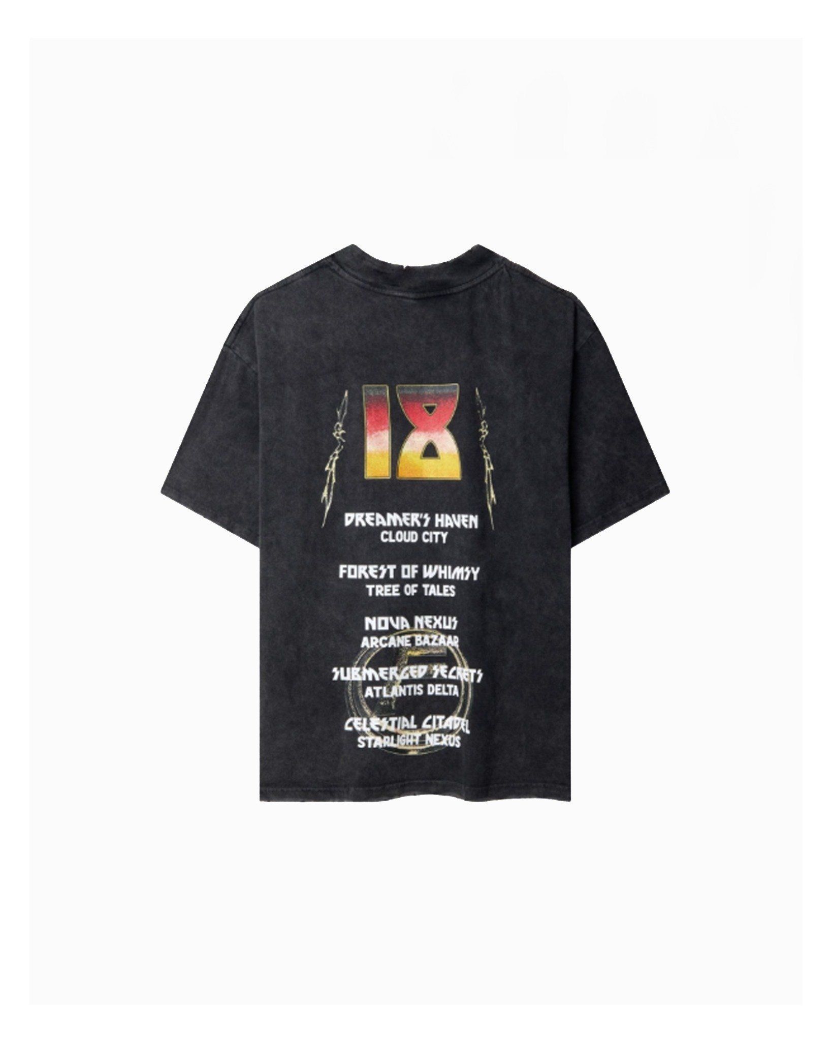  TWG30 - DREAM'S HAVEN DESTROYED WASHED TEE - BLACK 