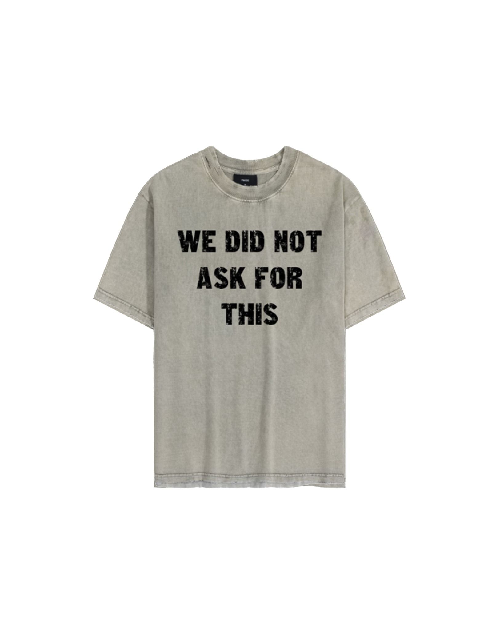  TWG6 - 'WHO ASKED' VINTAGE TEE - SAND 