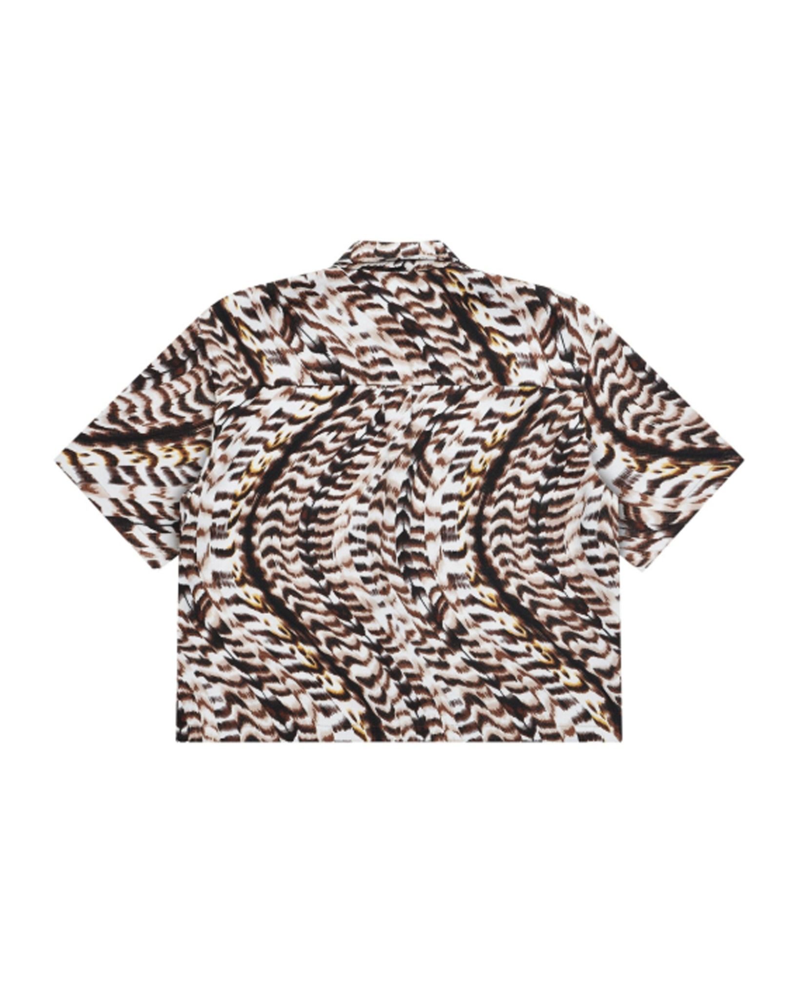  SH4 - SHORT-SLEEVE SHIRT WITH FEATHER-LEAF PATTERN 