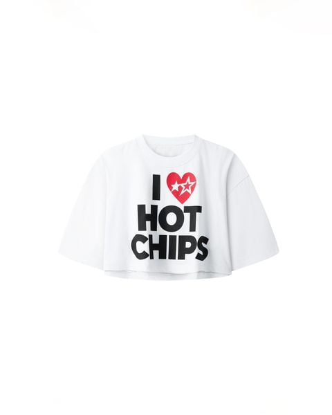  TCG3 - HOT CHIPS CROPTOP - WHITE 