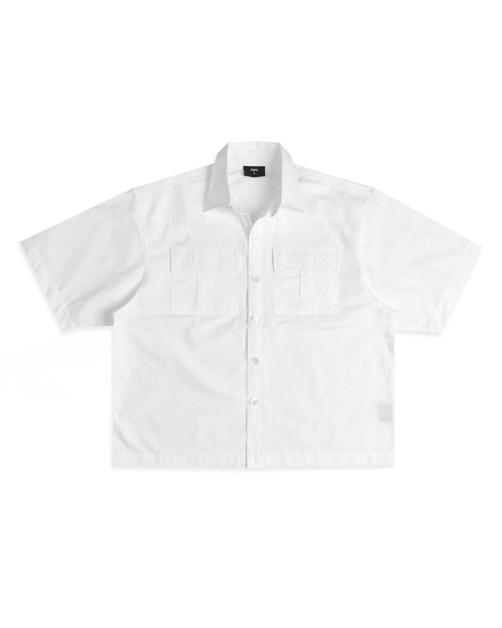  SH5 - SHORT-SLEEVE SHIRT WITH SLIGHT WRINKLE EFFECT - WHITE 
