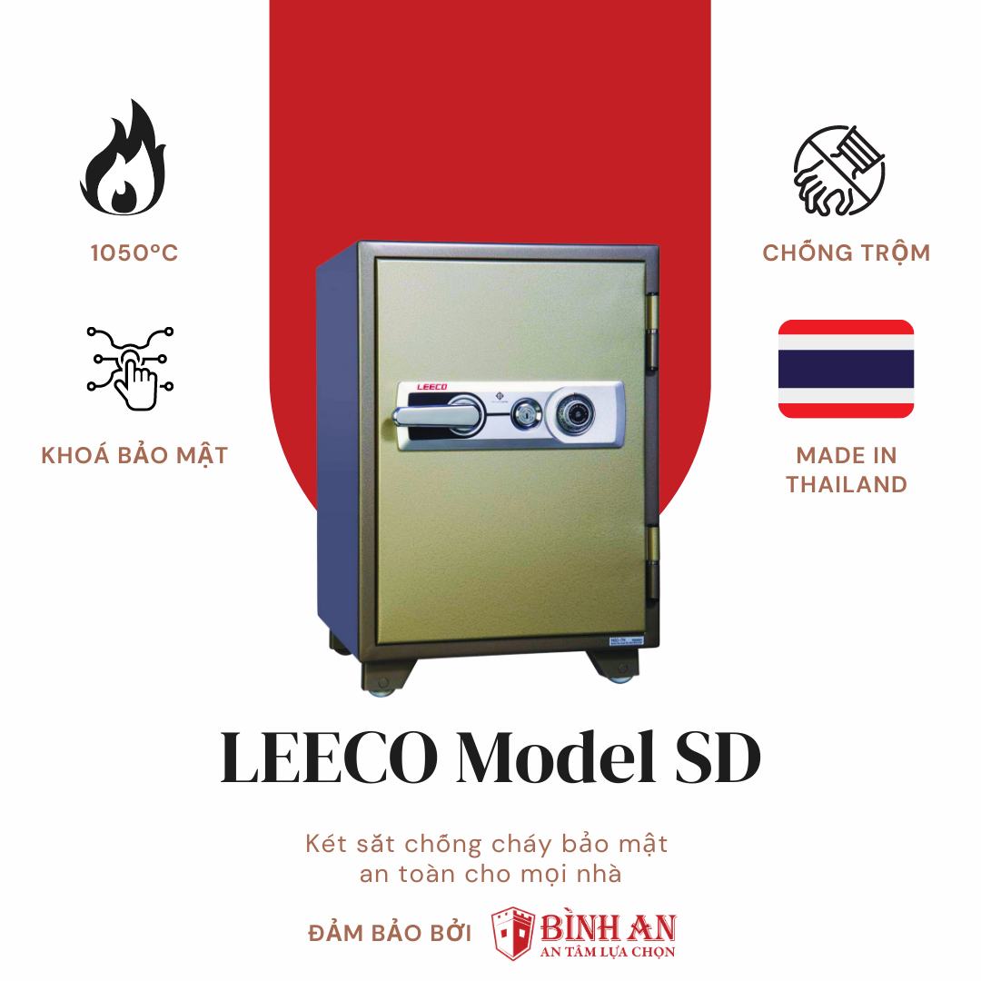  Két sắt LEECO SD (105kg) Nhập Khẩu Chính Hãng Thái Lan 