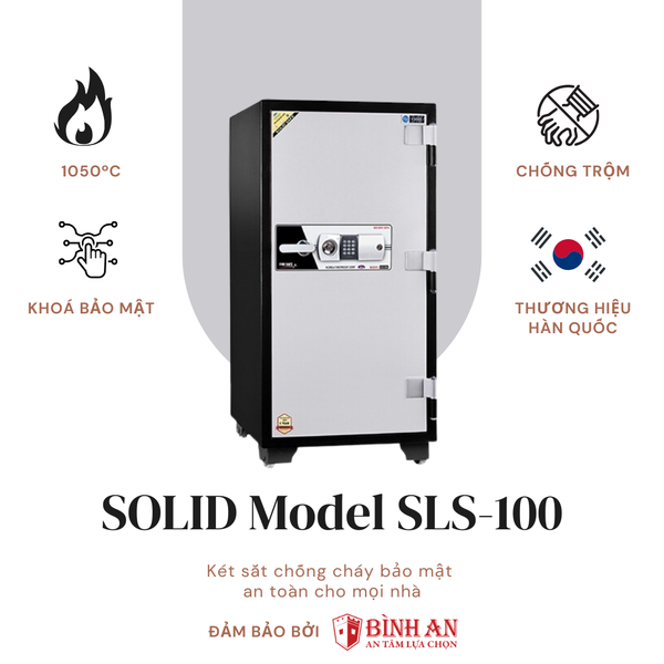 Két Sắt Solid SLS-100 (210kg) Hàn Quốc Gia Đình