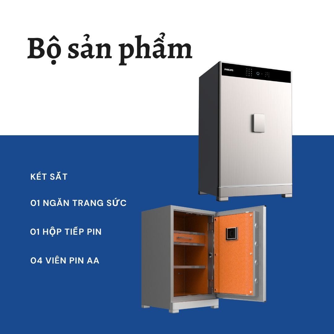  Két sắt PHILIPS SBX701-8B0 (150kg) Sang Trọng Và Đẳng Cấp 