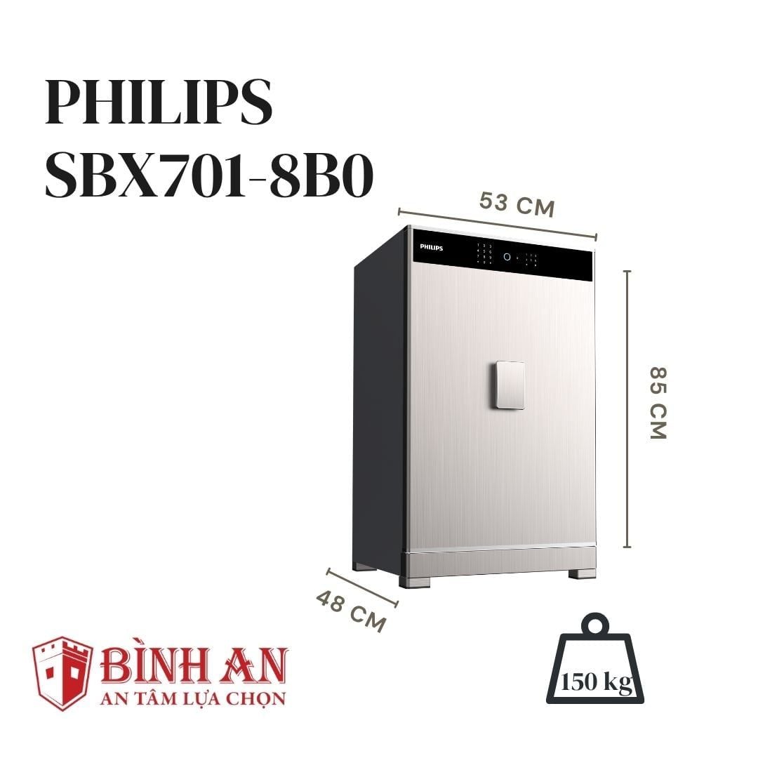  Két sắt PHILIPS SBX701-8B0 (150kg) Sang Trọng Và Đẳng Cấp 