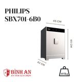  Két sắt PHILIPS SBX701-6B0 Với Thiết Kế Lót Da Cao Cấp 