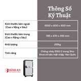  Két Sắt Solid SLS-100 (210kg) Hàn Quốc Gia Đình 