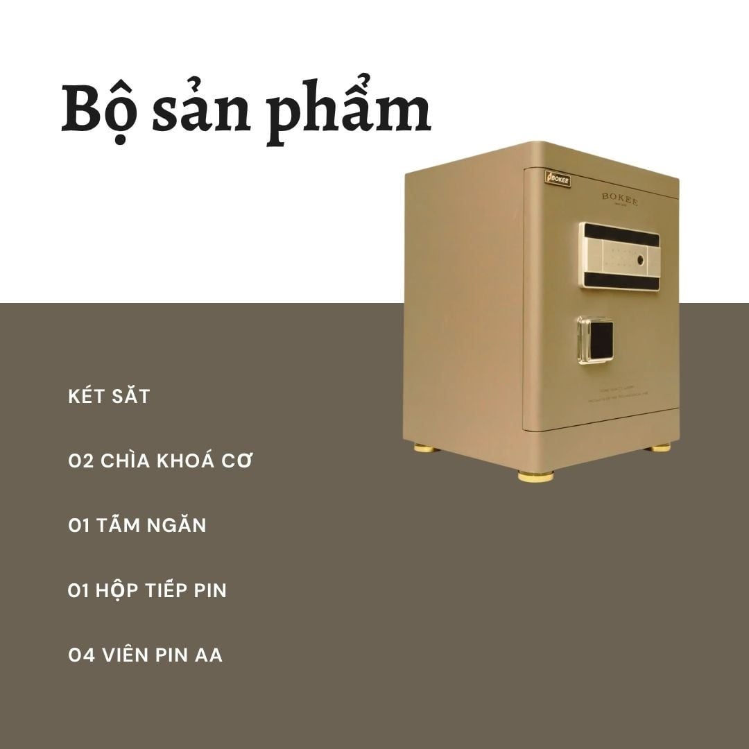  Két sắt BOKEE BK-60C (55kg) Thông Minh Kích Thước Lớn 