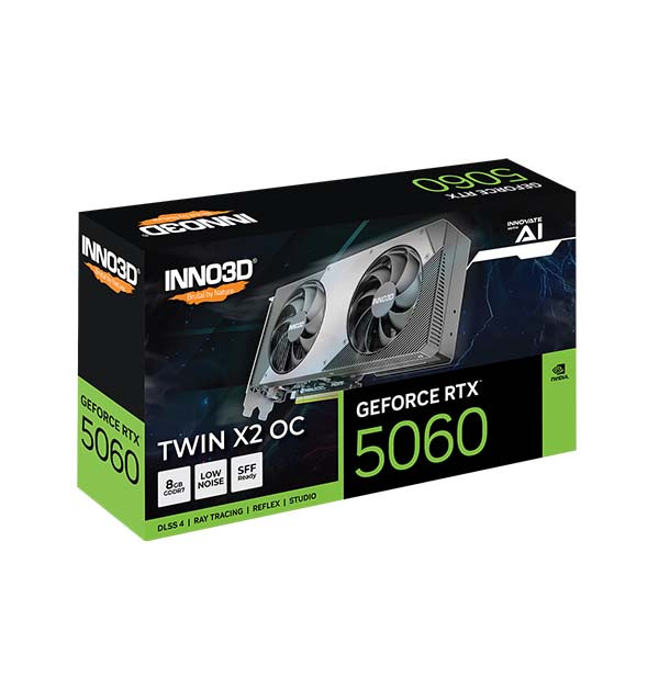 Card Màn Hình Inno3D GeForce RTX 5060 Twin X2 OC 8GB (N50602-08D7X-195070N)