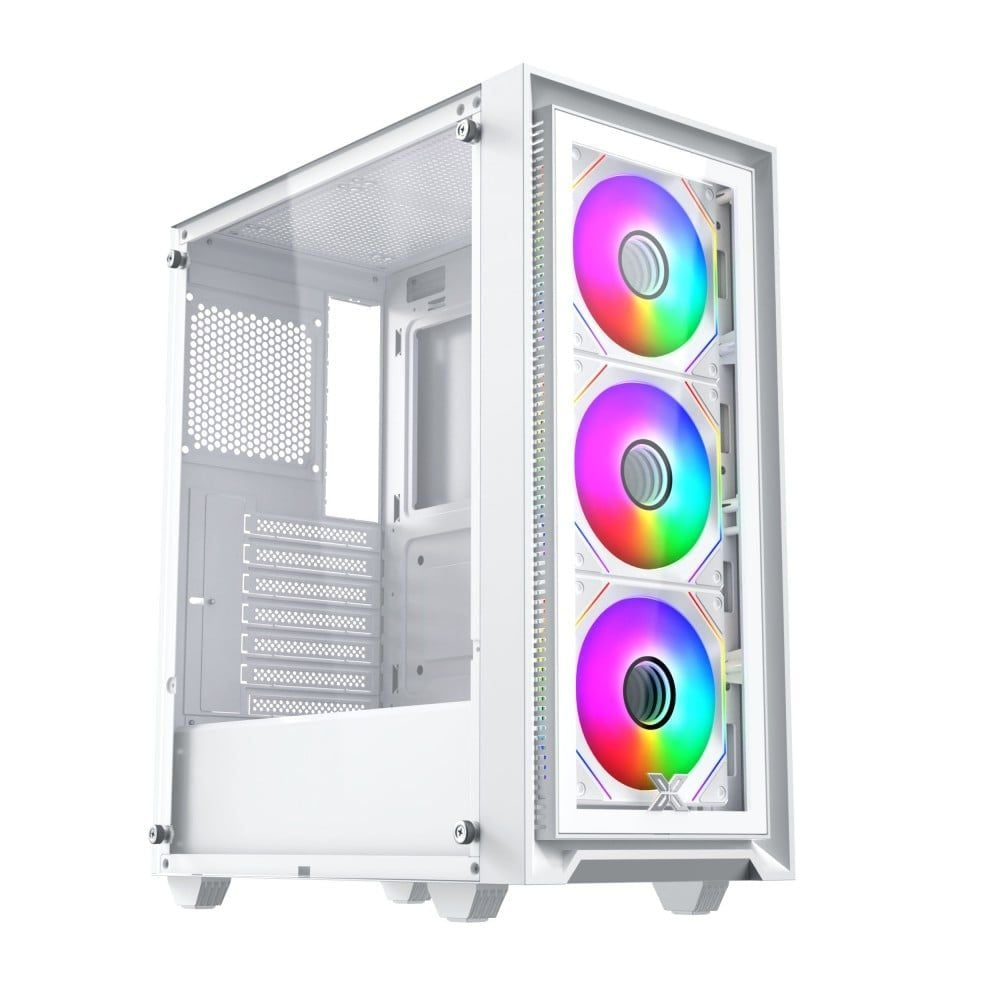 Vỏ case XIGMATEK FLY II 3GF White (EN44663) - GAMING ATX, KÈM 03 FAN XIGMATEK G20F