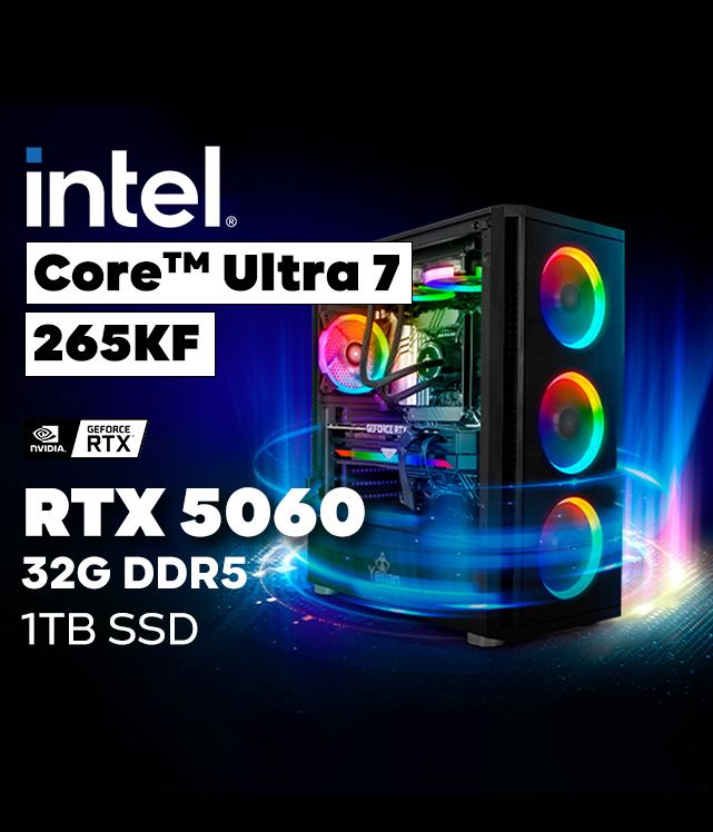 PC Gaming Intel Core Ultra 7 265KF + RTX 5060 8GB - Balance Performance 2025