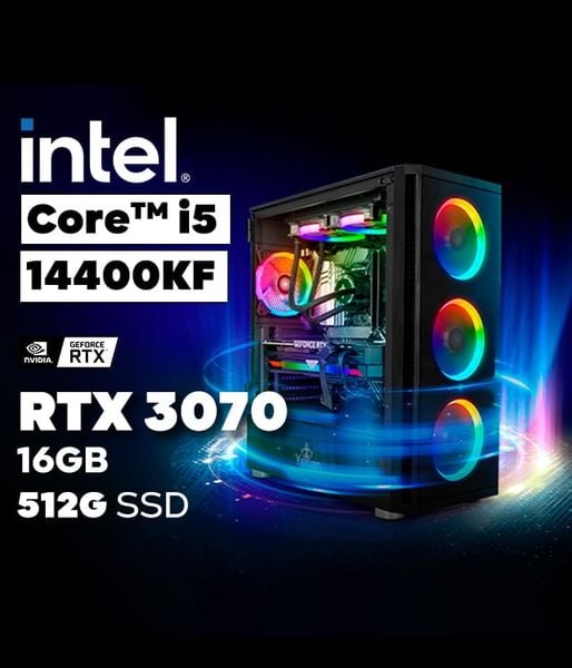 PC Gaming Intel i5-14400F, RTX 3070, 16GB RAM, 512GB SSD 