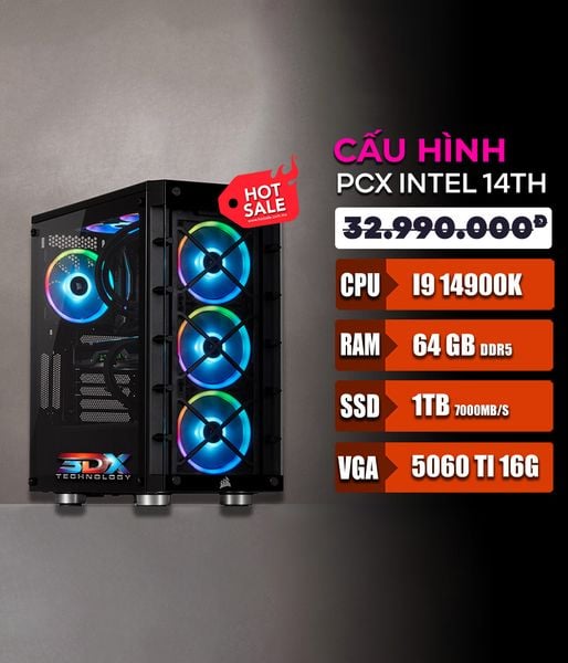  PCX i9-14900K | 64GB DDR5 | 1TB SSD | RTX 5060 Ti 16GB | Z790 White | AIO 360mm 