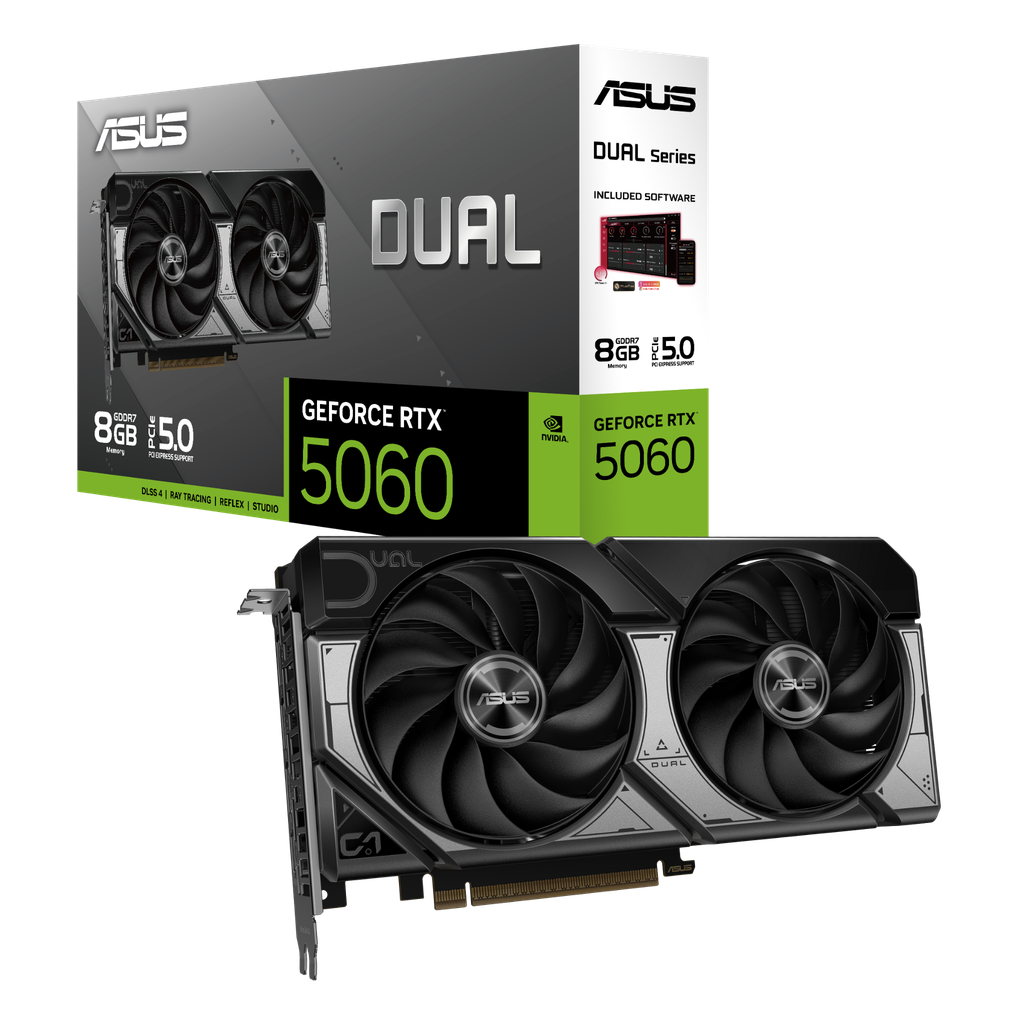 Card màn hình ASUS Dual GeForce RTX 5060 Ti 16GB GDDR7 OC Edition