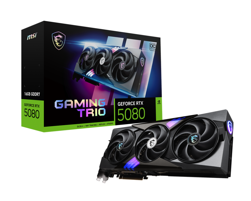 Card màn hình MSI GeForce RTX™ 5080 16G GAMING TRIO OC