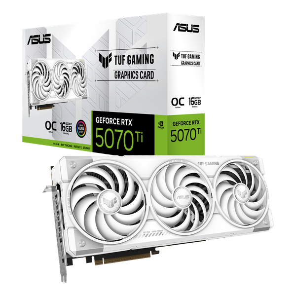  Card màn hình ASUS TUF Gaming GeForce RTX™ 5070 Ti WHITE 16GB GDDR7 OC Edition 