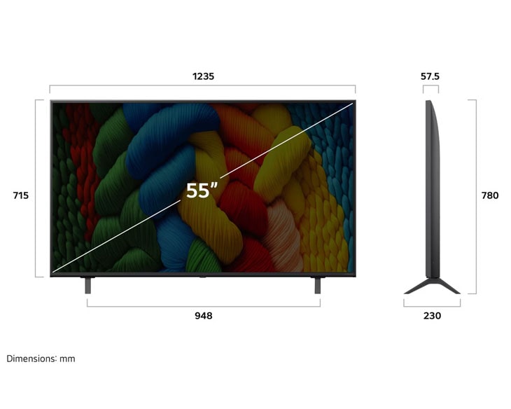 Smart Tivi NanoCell LG AI 4K 55 inch 55NANO80ASA