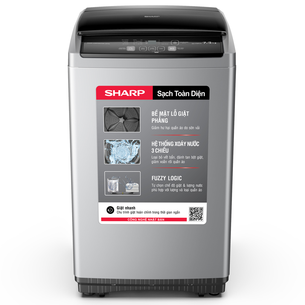 Máy giặt Sharp 7.5 Kg ES-Y75HV-S NY
