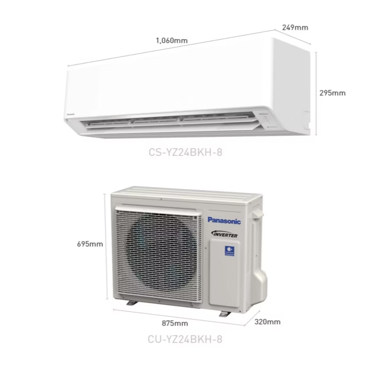 Điều hòa Panasonic inverter 2 chiều CU/CS-YZ24BKH-8 24000BTU