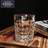 Bộ 6 cốc Pha Lê Tiệp uống rượu whiskey Bohemina Diamond Tumbler - 230ml