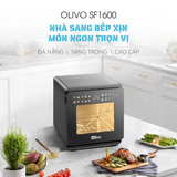 Nồi Chiên Hấp Đa Năng OLIVO SF1600 - Phiên bản Đặc Biệt cao cấp nhất, Màn hình OLED hiện đại, 70 chế độ cài sẵn, Dung tích 16L, Vệ sinh dễ dàng