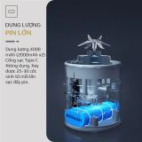 Máy Xay Sinh Tố Cầm Tay OLIVO PB01 – Xay Được Đá Viên, Sạc Pin Sử Dụng Không Cần Dây – Nhỏ Gọn, Cao Cấp, Tiện Lợi, Dung Tích 450ML