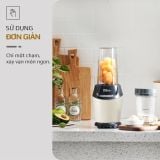 Máy Xay Sinh Tố OLIVO MB1000 - Ba Cốc Xay Linh Hoạt - Xay Đá Bào, Xay Sinh Tố, Smoothie, Đồ Ăn Dặm Cho Bé, Xay Đồ Khô - Công Suất Lớn 1000W
