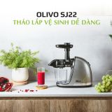 Máy Ép Chậm Trục Ngang OLIVO SJ22 - Ép Rau Không Lo Kẹt Máy - Ép Kiệt Bã - Dễ Vệ Sinh
