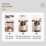 Máy Xay Sinh Tố OLIVO MB1000 - Ba Cốc Xay Linh Hoạt - Xay Đá Bào, Xay Sinh Tố, Smoothie, Đồ Ăn Dặm Cho Bé, Xay Đồ Khô - Công Suất Lớn 1000W