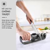 Dụng Cụ Mài Dao Kéo OLIVO KS1 - Làm Sắc Nhanh - 3 Khe Mài Riêng Biệt - Núm Xoay Điều Chỉnh Góc Mài - Dễ Sử Dụng