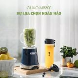 Máy Xay Sinh Tố OLIVO MB300 - 2 Cốc Linh Hoạt - Xay Đá Bào, Sinh Tố, Smoothie - Dung Tích 600ML