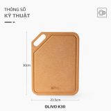 THỚT OLIVO WOOD FIBER - Chống Cong Vênh, Ẩm Mốc, Không Bị Mùi Hôi - Sử Dụng Được Với Máy Rửa Bát