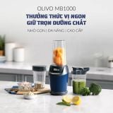 Máy Xay Sinh Tố OLIVO MB1000 - Ba Cốc Xay Linh Hoạt - Xay Đá Bào, Xay Sinh Tố, Smoothie, Đồ Ăn Dặm Cho Bé, Xay Đồ Khô - Công Suất Lớn 1000W