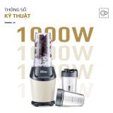 Máy Xay Sinh Tố OLIVO MB1000 - Ba Cốc Xay Linh Hoạt - Xay Đá Bào, Xay Sinh Tố, Smoothie, Đồ Ăn Dặm Cho Bé, Xay Đồ Khô - Công Suất Lớn 1000W
