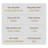 Máy Làm Sữa Hạt OLIVO X20 PLUS Phiên Bản 2023 - Đa Chức Năng - Tạm Dừng Thông Minh - Vệ Sinh Khử Khuẩn Độc Quyền - Chống Trào Tuyệt Đối - Công Suất 2000W