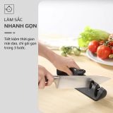 Dụng Cụ Mài Dao Kéo OLIVO KS1 - Làm Sắc Nhanh - 3 Khe Mài Riêng Biệt - Núm Xoay Điều Chỉnh Góc Mài - Dễ Sử Dụng