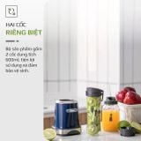 Máy Xay Sinh Tố OLIVO MB300 - 2 Cốc Linh Hoạt - Xay Đá Bào, Sinh Tố, Smoothie - Dung Tích 600ML