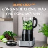 Máy Xay Nấu Cao Cấp OLIVO CB22 PRO - Độ Ồn Thấp Nhất - Chống Trào Tuyệt Đối - Vệ Sinh Khử Khuẩn
