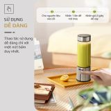 Máy Xay Sinh Tố Cầm Tay OLIVO PB01 – Xay Được Đá Viên, Sạc Pin Sử Dụng Không Cần Dây – Nhỏ Gọn, Cao Cấp, Tiện Lợi, Dung Tích 450ML