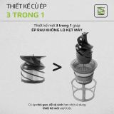 Máy Ép Chậm OLIVO SJ210- Ép Kiệt Bã 97% - Ép Trái Cây Hoa Quả Rau Củ Đa Năng