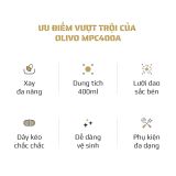 Dụng Cụ Xay Thực Phẩm Đa Năng Mini OLIVO MPC400A – Xay Tỏi Ớt, Xay Thịt, Xay Hạt Nhanh Chóng – Dây Kéo Chắc Chắn – Dung Tích 400ML – Dễ Dàng Vệ Sinh