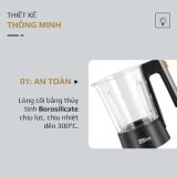 Máy Xay Nấu Đa Năng OLIVO X24 PRO - Đa Chức Năng - Chống Trào Tuyệt Đối - Mâm Nhiệt Gốm Chống Dính